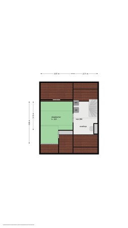 Floorplan - Wilhelminastraat 60, 3264 XT Nieuw-Beijerland